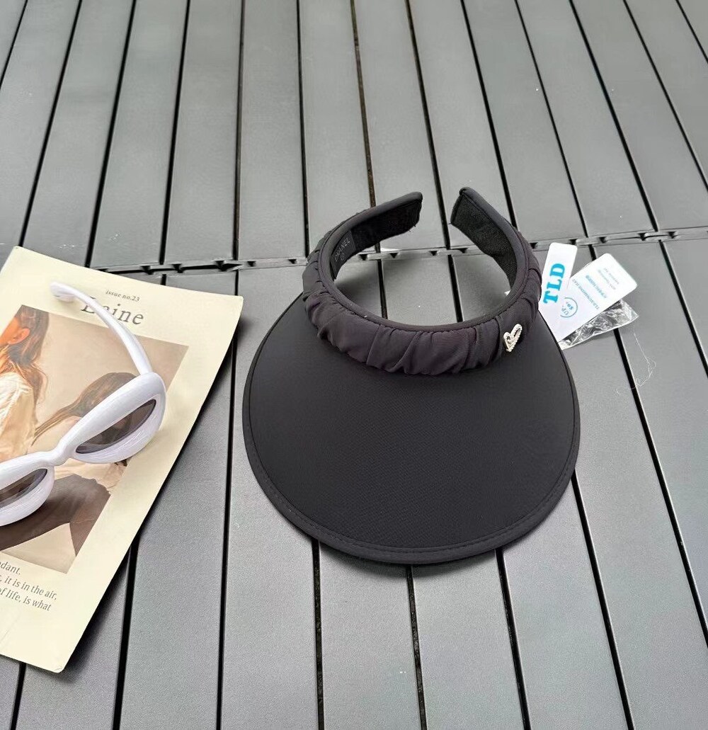 Chanel Ruched Headband Sun Visor in Black - Picture 8 of 8